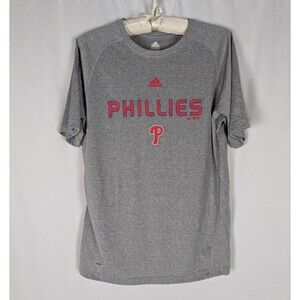 Adidas Tshirt XL Men's Gray Philadelphia Phillies MLB Short Sleeve Climalite